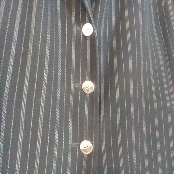 Liz Claiborne collection women's size 12 petite black and white striped blazer - Picture 5 of 15